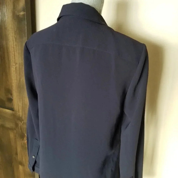 Theory Cady Midi Shirt Dress Navy M - Picture 8 of 11